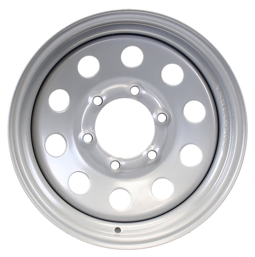 2-Pack eCustomrim Trailer Rim Wheel 15X6 6 Lug On 5.5 in. Center Silver Modular