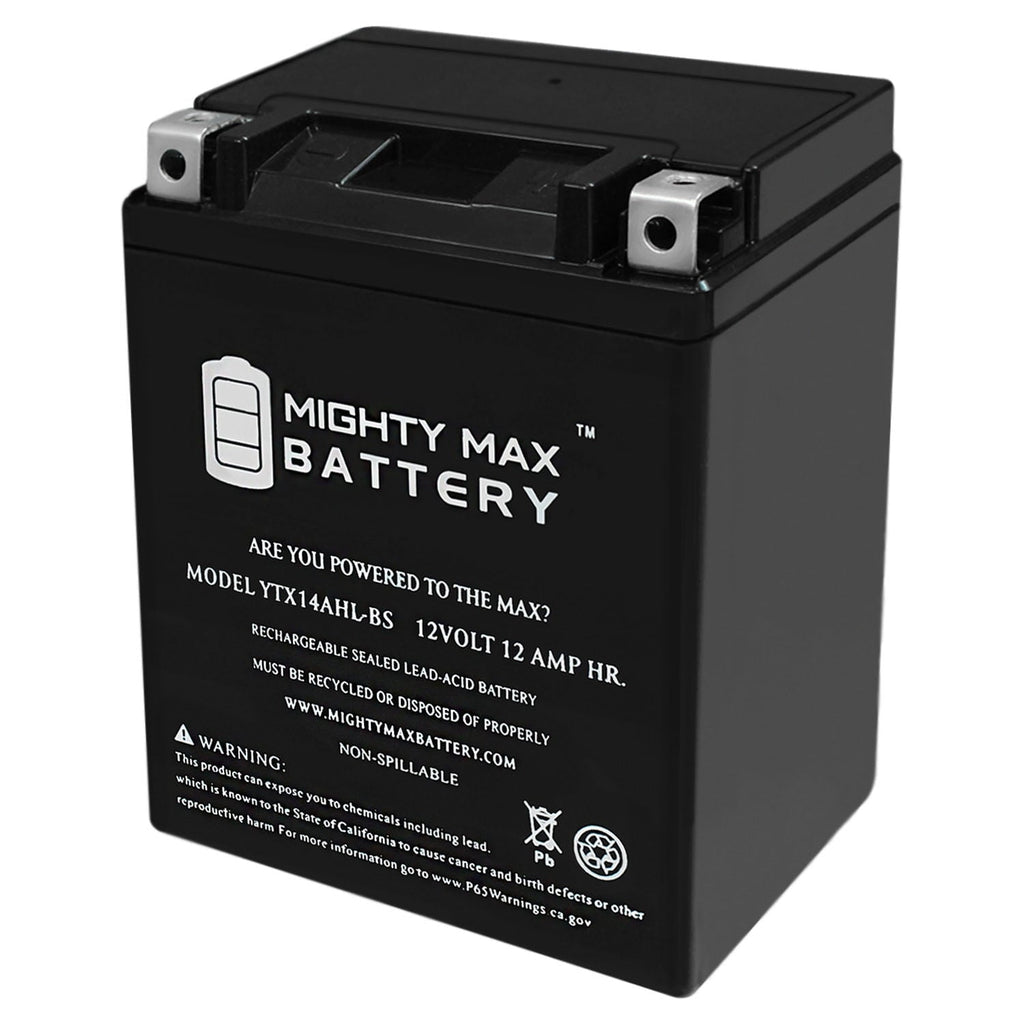 YTX14AHL 12V 12Ah Battery for Yamaha 125 SV125E Sno-Sport 1990-1991
