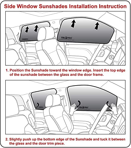 Side Window Rear Seats 2nd Row Sunshades (Set of 2) for 2022-2023 Jeep Grand Wagoneer SUV (Not for Wagoneer)