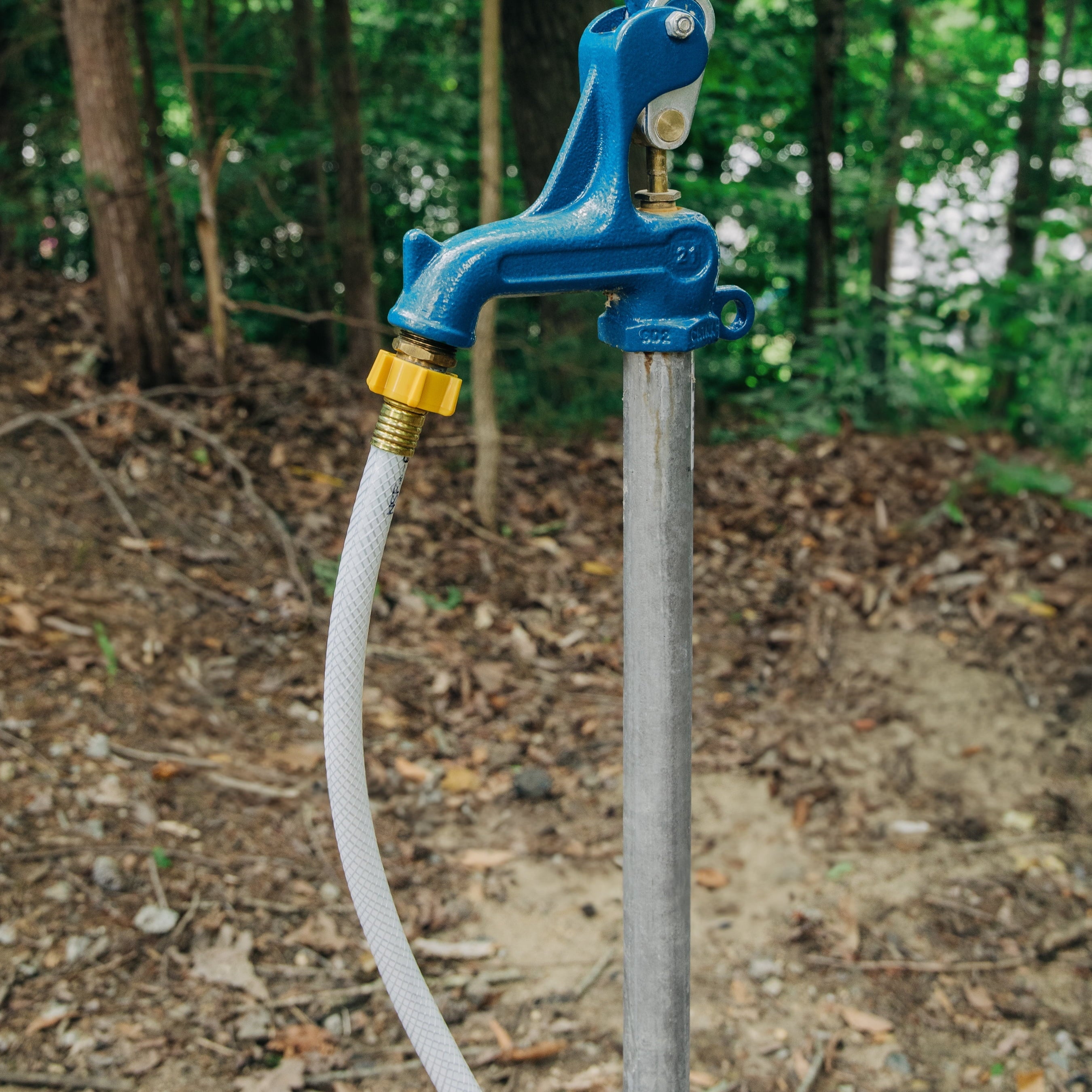 Camco TastePURE 50-Ft Camper/RV Water Hose | Features Reinforced Kink-Resistant Design & Rolled Brass Fittings w/Yellow ABS Swivel Female Connector | 5/8â Inner Diameter | Drinking Water Safe (22793)