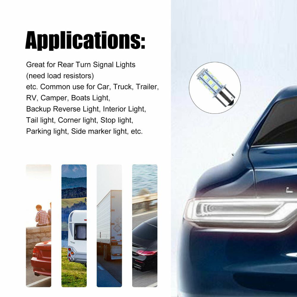 20 Pcs RV Interior LED Light Bulbs, EEEkit BA15S 1156 Bright 7506 1141 1003 13-SMD-5050 6000K, Pure White Replacement Lamps,for Car Rear Turn Signal Lights Interior RV Camper 12V