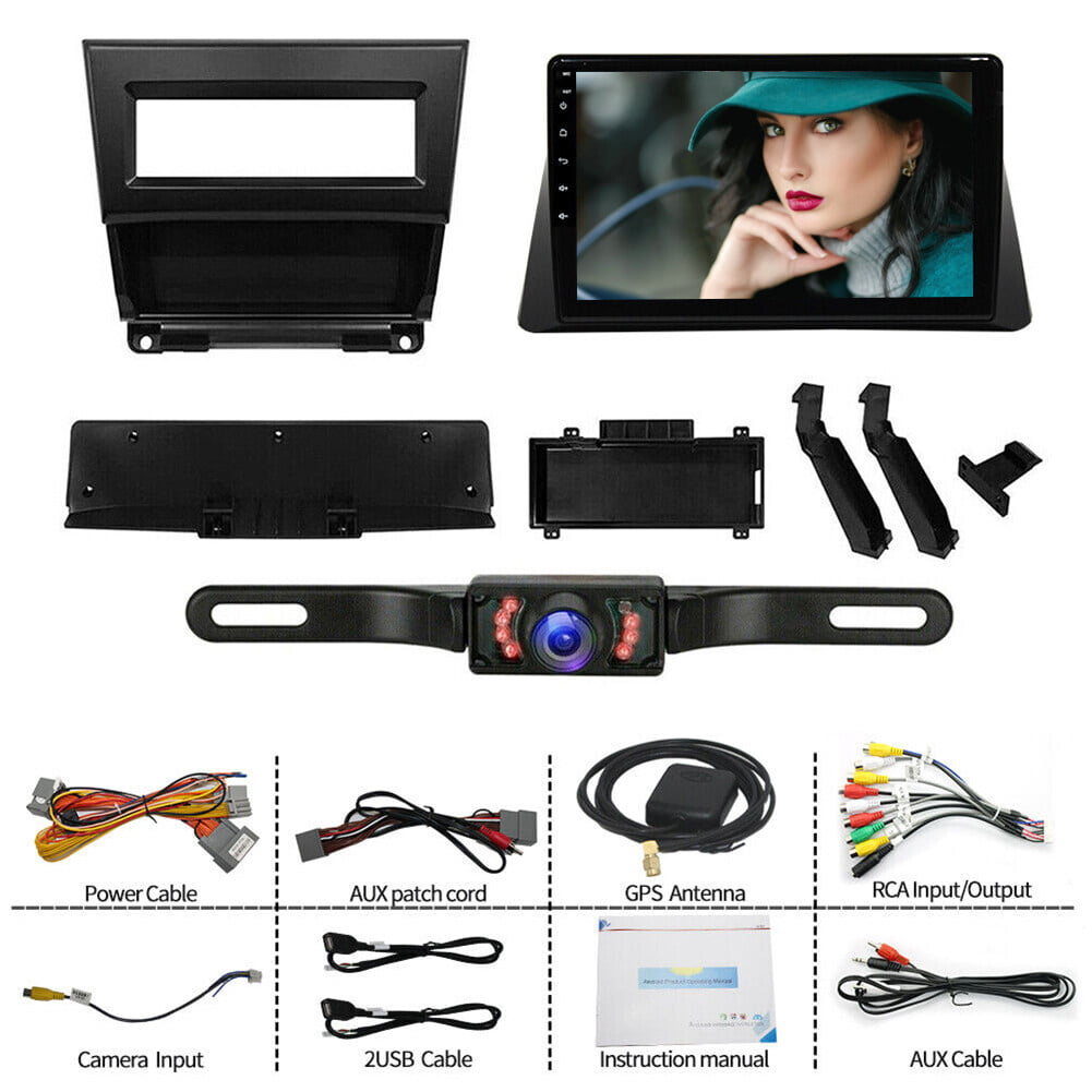 Car Stereo Radio for Honda Accord 8 2008-2013 10.1" Touch Screen Android 11 Video Player Support Wireless Carplay Android Auto WIFI GPS Navigation SWC Backup Camera 2+32G, Black