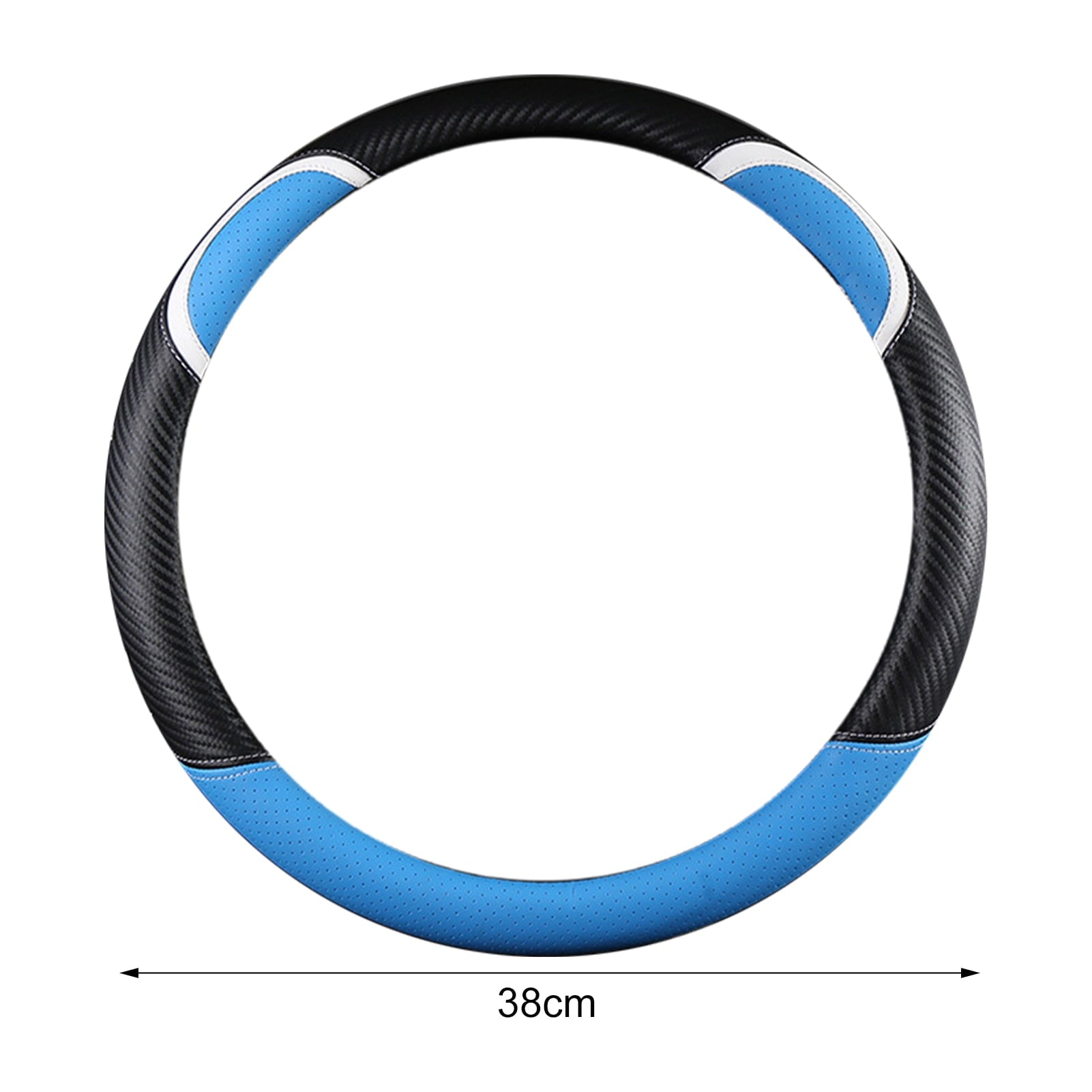 XWQ Steering Wheel Cover Sweat-proof Breathable Universal Carbon Fiber Anti-skid Car Steering Cover for Driver
