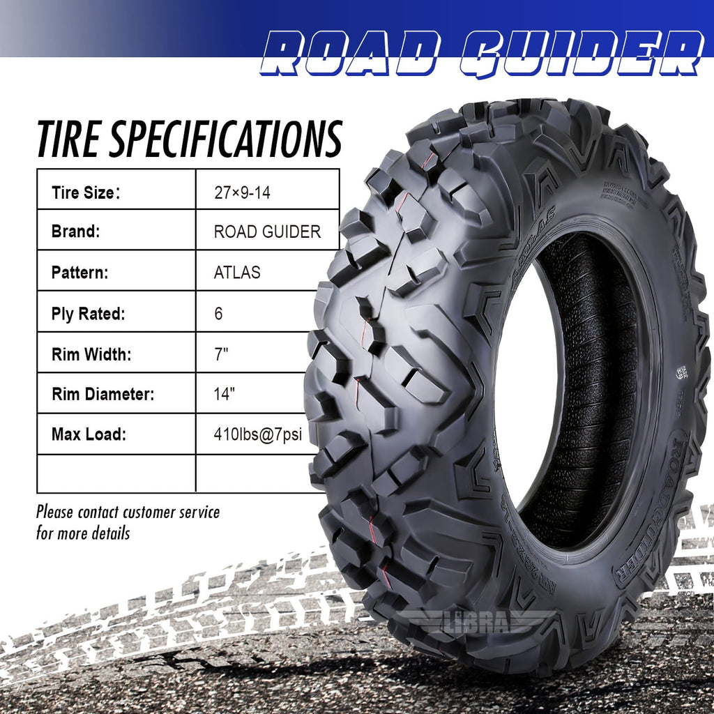 Set of 2 ATV UTV Tires 27x9-14 27X9x14 6PR Mud