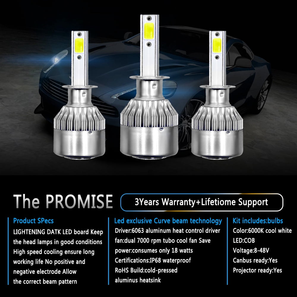 For Kia Optima 2011 2012 2013 Led Headlight Bulbs High Beam 6000K White 7600LM