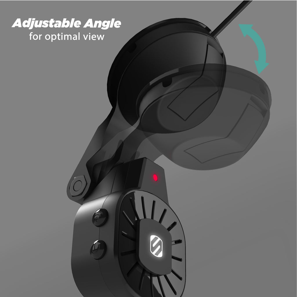 Scosche NEXC11032W-SP1 Full HD Smart Windshield Mount Car Dash Cam Powered by Nexar Black