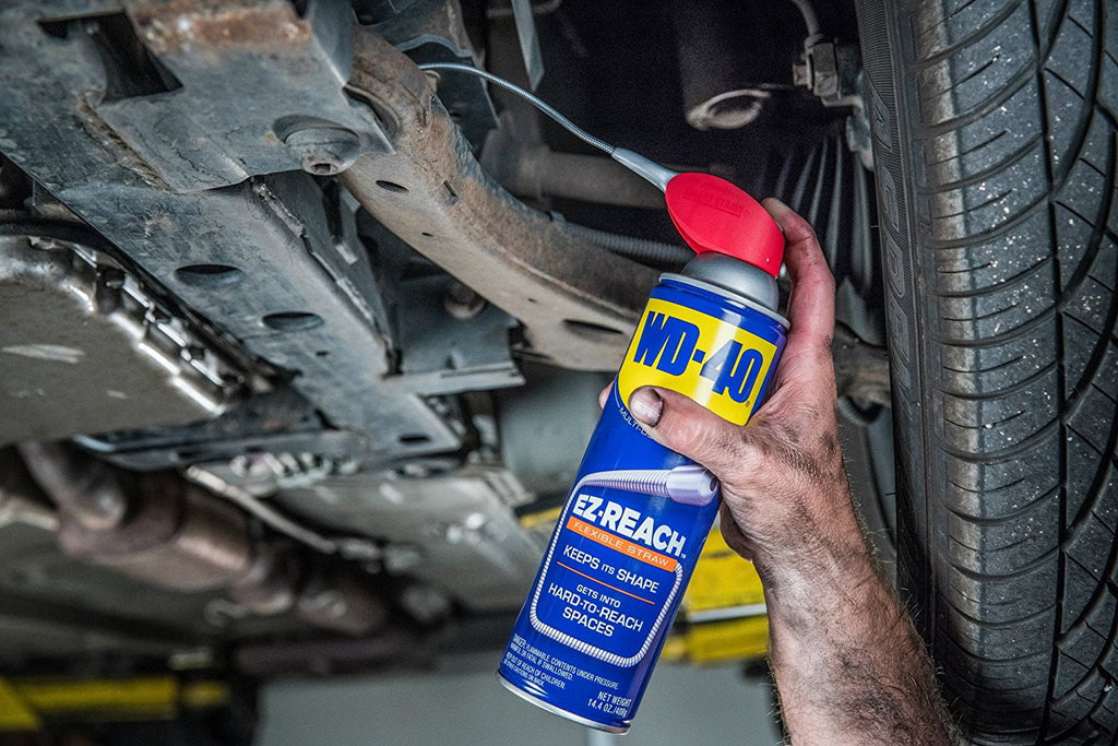WD-40 EZ-REACH, Original WD-40 Formula, Multi-Purpose Lubricant Spray with 8 in. Flexible Straw, 14.4 oz.