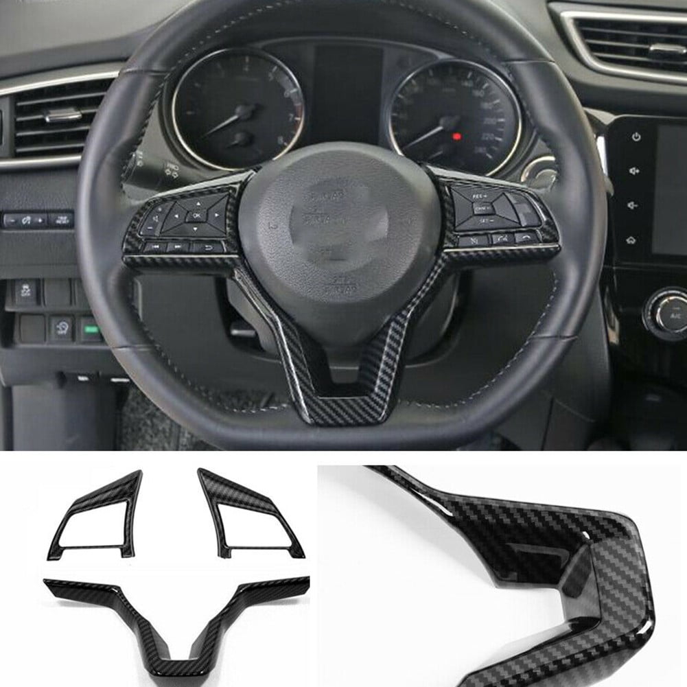 3pcs Carbon fiber Look Steering Wheel Trim For Nissan Sentra 2020 2021