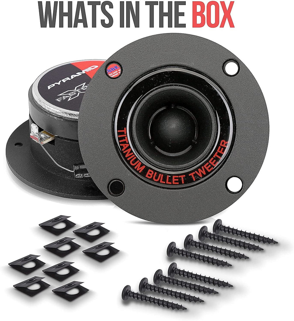Pyramid TW18BK 3.25" 300W Pro Horn Car Audio Speaker Titanium Tweeter
