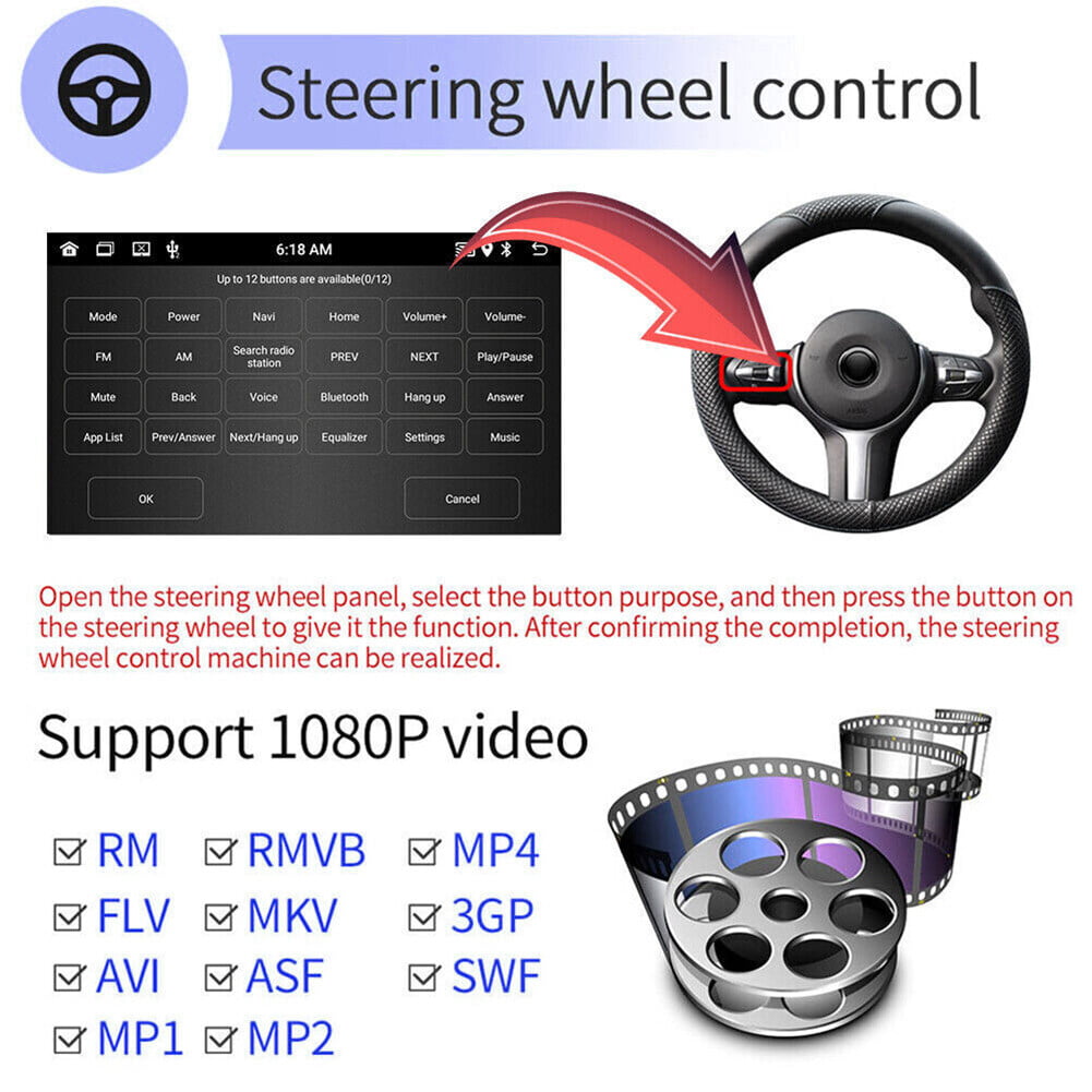 Car Radio Stereo for Toyota Camry 2000-2006, 9" Touchscreen Android 11 Support Carplay Android Auto/Navigation/Bluetooth/Radio/Video/Mirror Link/Steering Wheel Control/Camera/2G+32G,Black