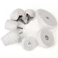 iMountek 7Pcs Polishing Pads Car Buffing Wheels Motorcycle Polishing Disc Ball Mop Wheel Drill Kit with 1/4" Hex Shaft for Manifold Aluminum Chrome