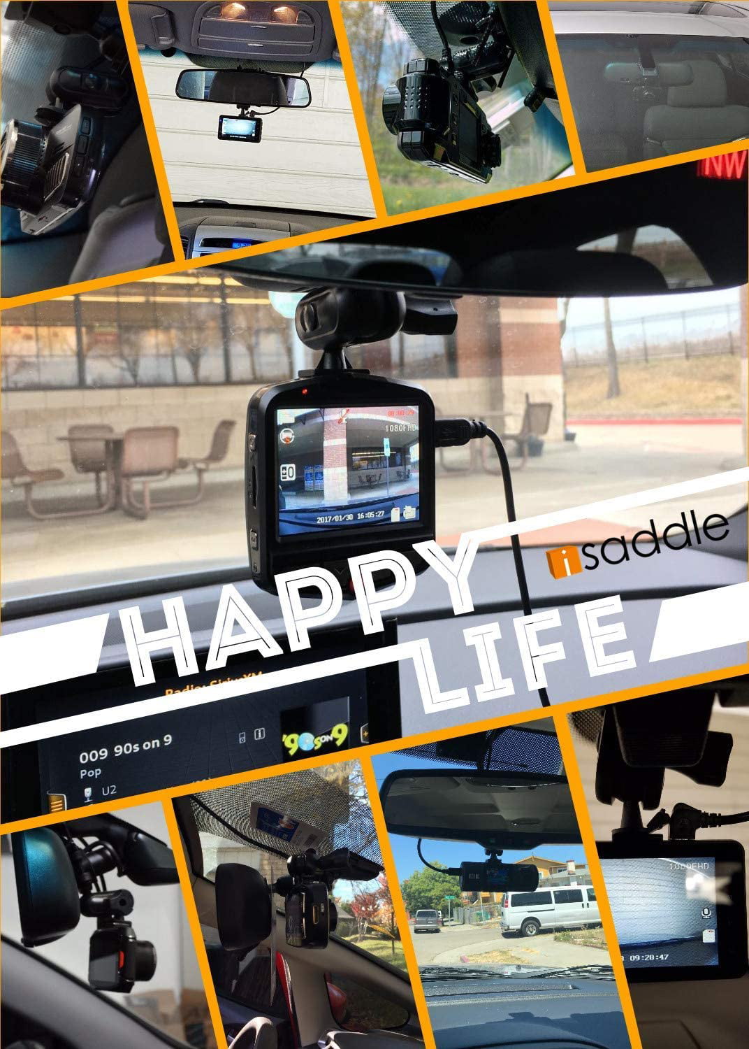 iSaddle Dash Cam Mirror Mount Holder - Professional Rearview Mirror Dash Cam Mount Holder with Various Joints fits 99% On-Dash Mounted Cameras