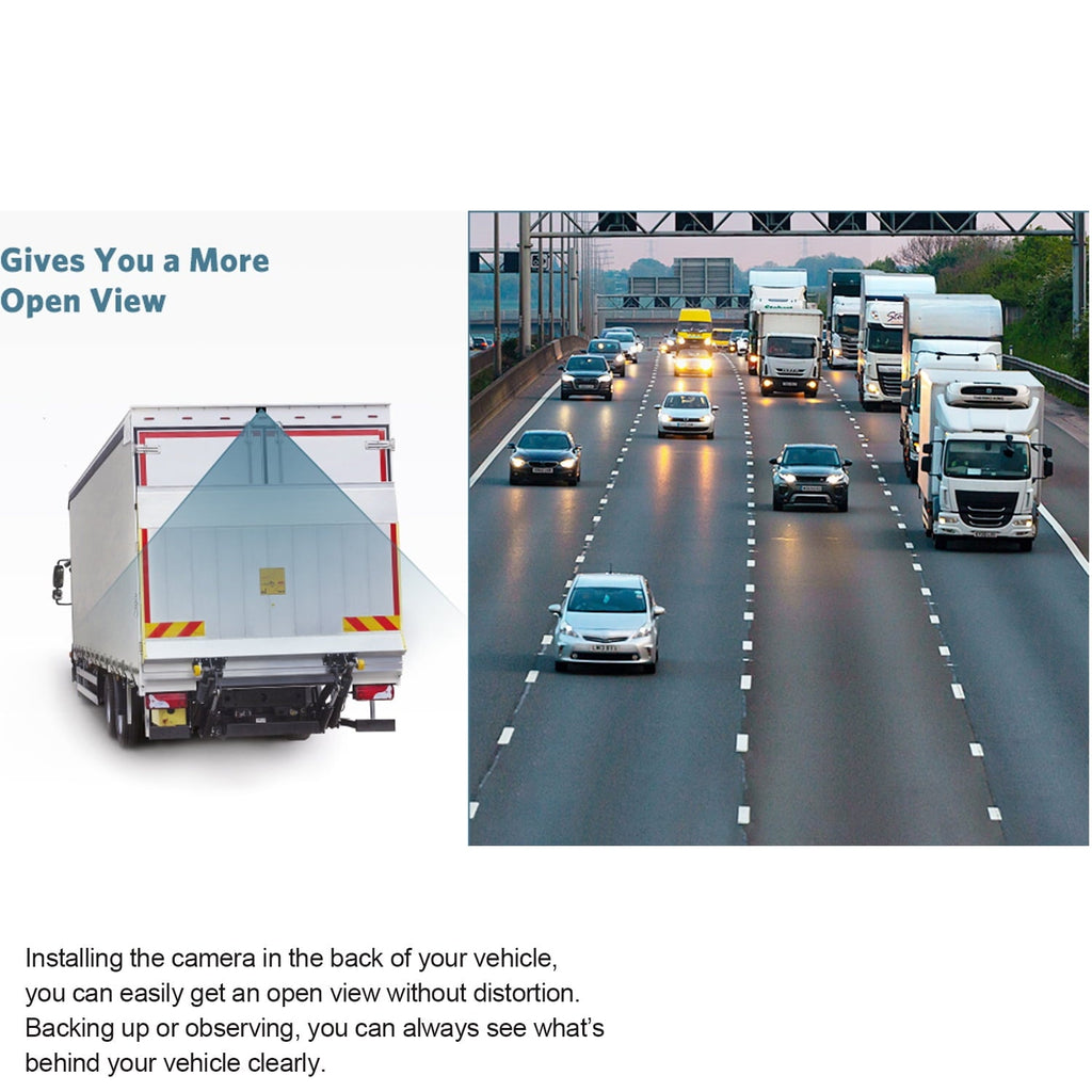 Trailer Wireless Digital Backup Camera Systems Support 2 Cameras, IR Night Vision Campervans Rear View Camera with 7" HD Monitor Support Split Screen, Wireless RV Truck Reverse Camera