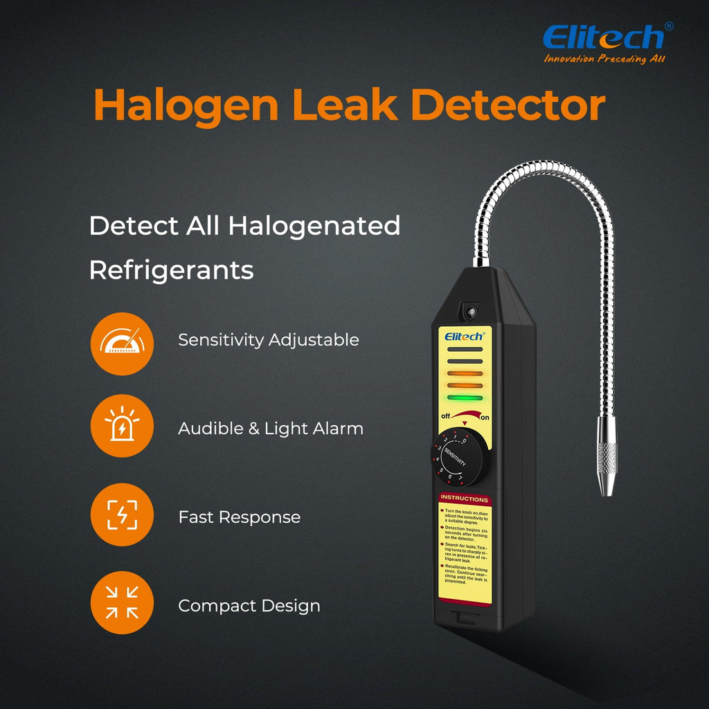 Elitech WJL-6000S Freon Leak Detector Halogen Gas Sniffer Refrigerant Tester AC Leak Tester R22 R410A R134A R1234YF