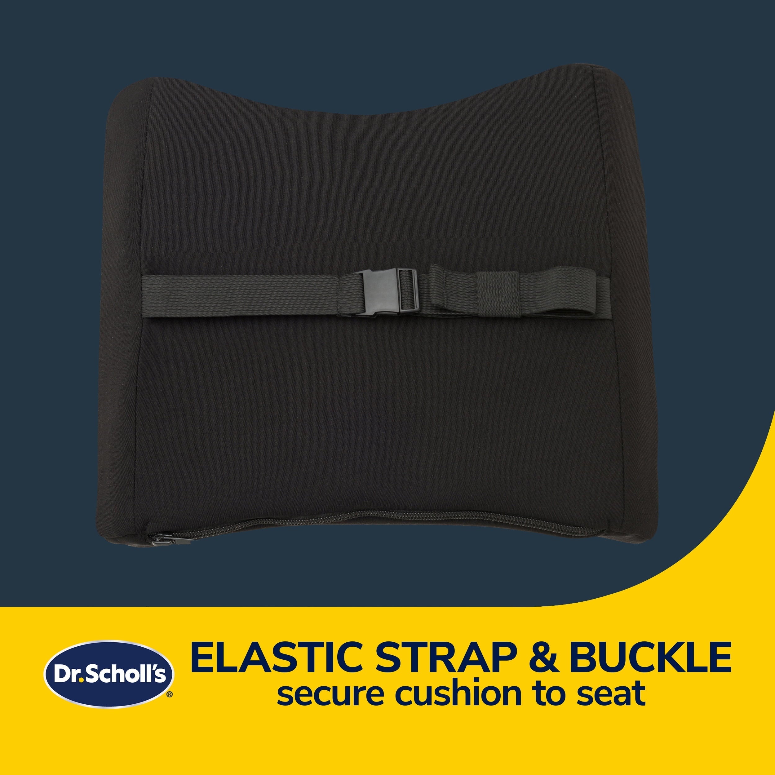 Dr. Scholl’s Black Massaging Gel Lumbar Seat Cushion, 46101WDI, 2.38 lb