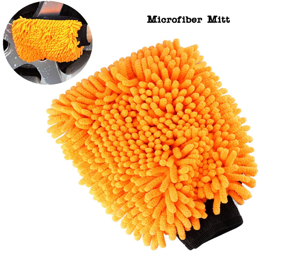 Scrubit Car Cleaning Tools Kit by Scrub it- squeegee Car Wash Brush, Wheel Brush, Microfiber Wash Mitt and Cloth - For Your Next Vehicle Wash and Wax with our 6 Pc Cleaning Accessories
