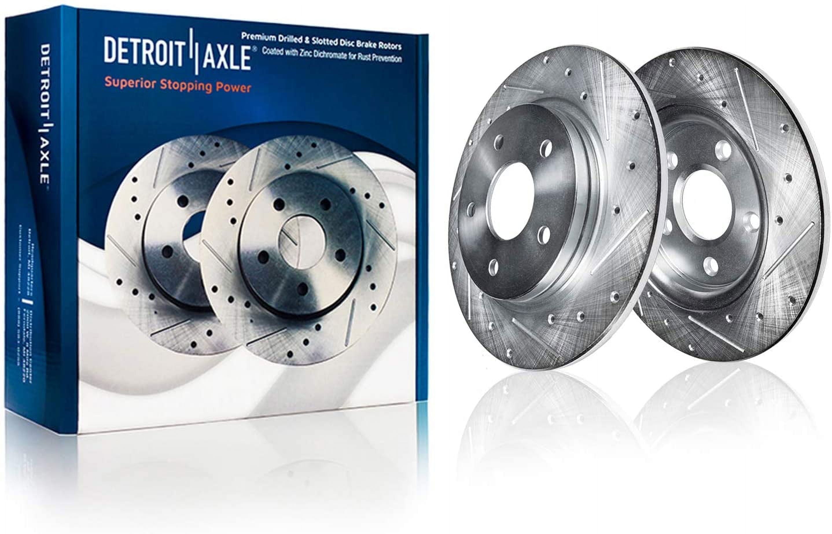 Detroit Axle - Rear Brake Kit for Nissan Maxima Altima Drilled and Slotted Brake Rotors Ceramic Brakes Pads Brake Calipers Replacement: 11.50" Rear Rotors Fits select: 2015 NISSAN ALTIMA 2.5/S/SV/SL