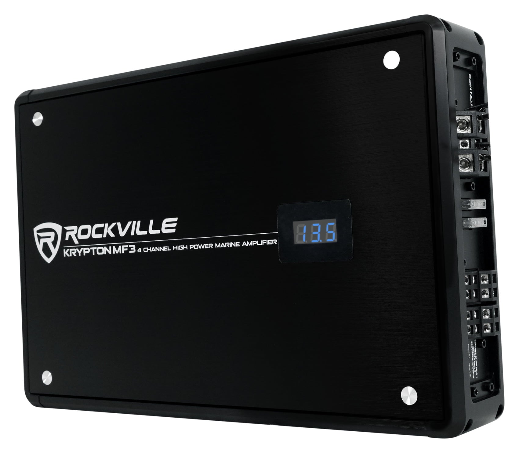Rockville RGHR2 Marine Bluetooth Receiver+Remote+(4) 8" Wakeboards+Amplifier+Kit