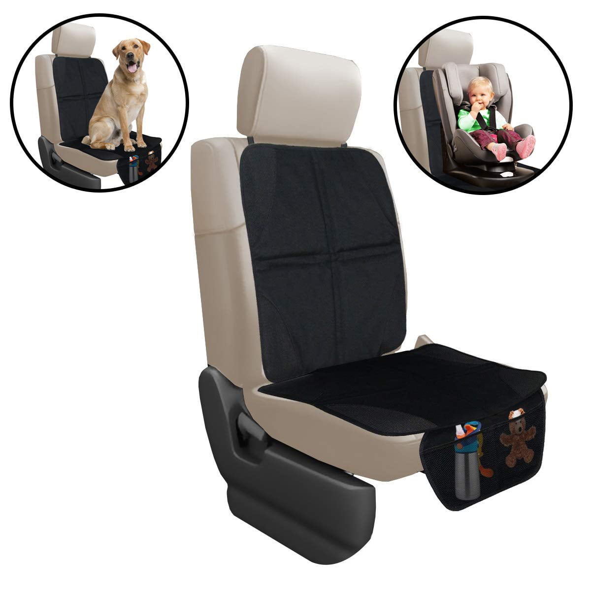 Lebogner Car Seat Protector, Luxury Mat Cover Protector To Keep Nice And Clean Under Your Baby’s Infant Car Booster Seat, Or From Your Pets, Protects Your Auto Leather And Upholstery Seats From Damage