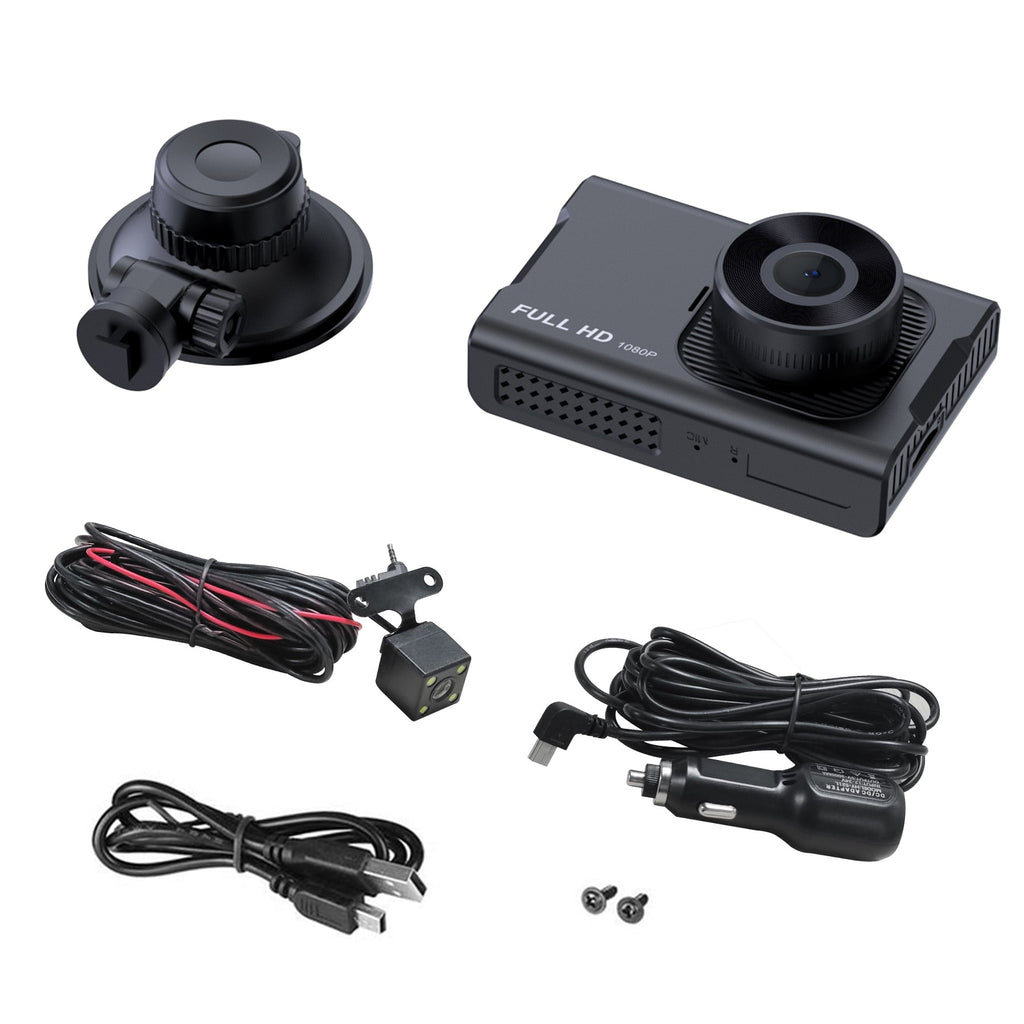 NEXPOW Dash Cam Front and Rear, 1080P Full HD Dash Camera, Dashcam with Night Vision, Car Camera with 3-inch LCD Display, Parking Mode, G-Sensor, Loop Recording, WDR