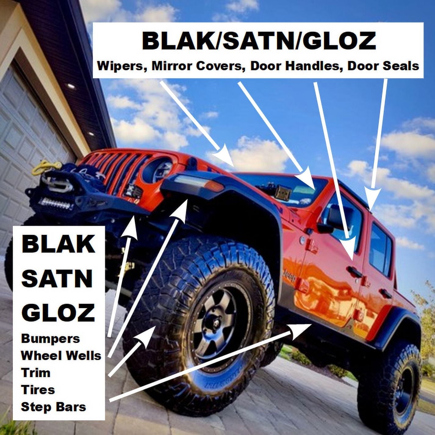 BLAK – Ceramic Hybrid Protectant, Restoration Treatment, Faded Plastic, Vinyl, Tires, Motorcycle- and Golf Cart-Dry-Seal-Safe!
