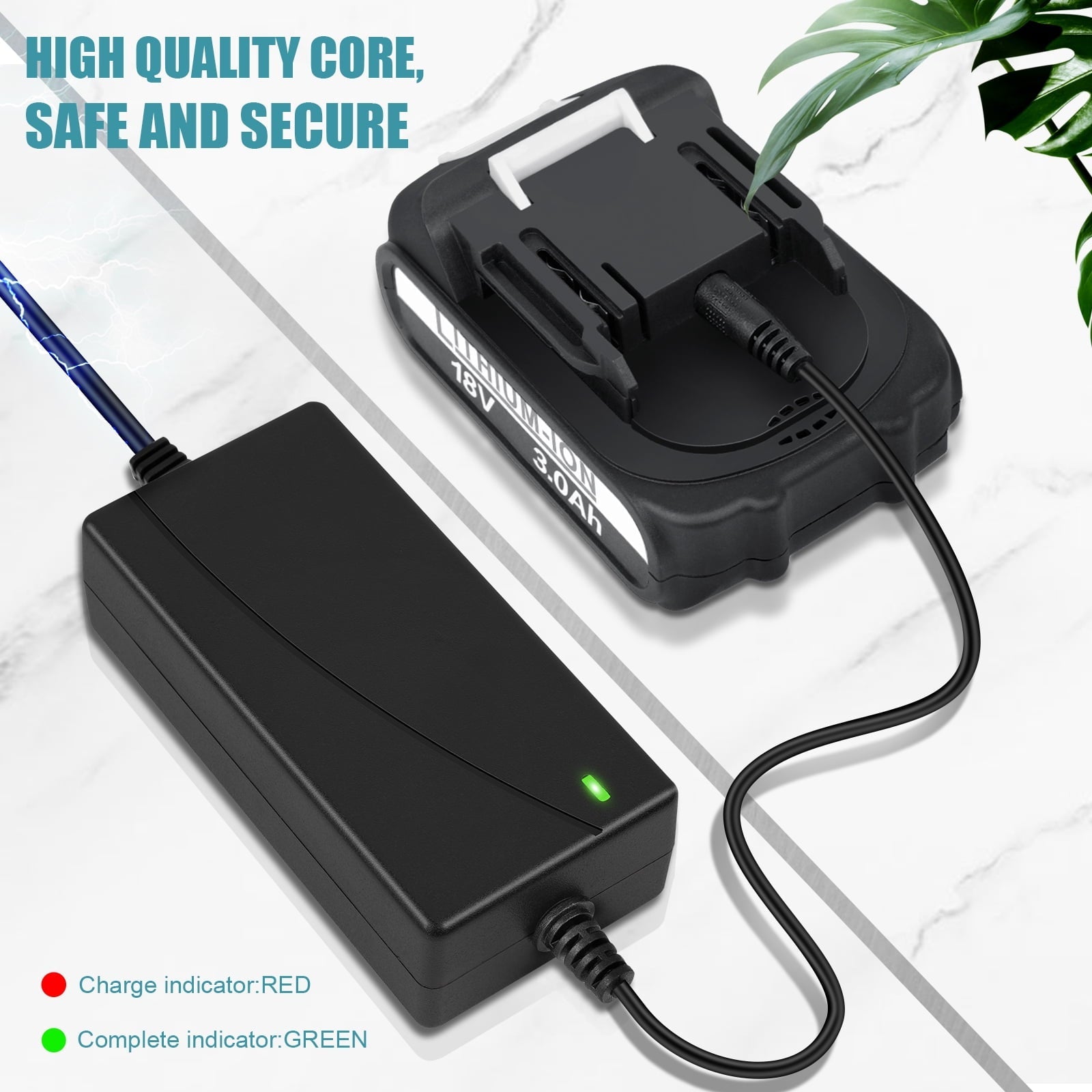 Cordless Impact Wrench Brushless Impact Wrench 1/2 inch Max Torque 550Nm 3200RPM w/ 2x 3.0 Battery 6 Sockets High Torque Power Impact Wrench for Car Home