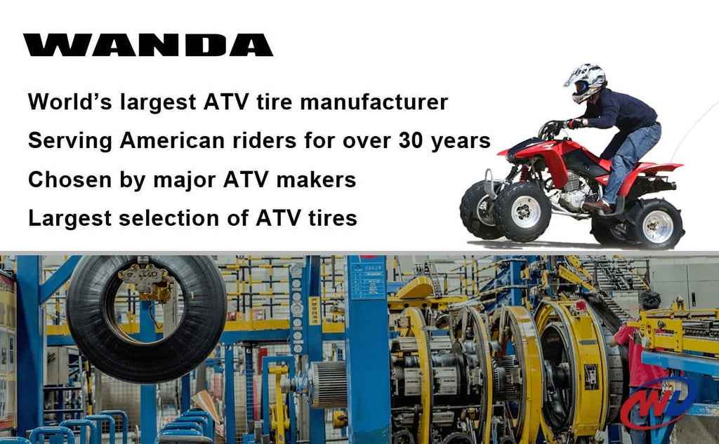 Set of 2 New WANDA ATV/UTV Tires 24x9-11 24x9x11/4PR Utra Deep Self-cleaning Tread