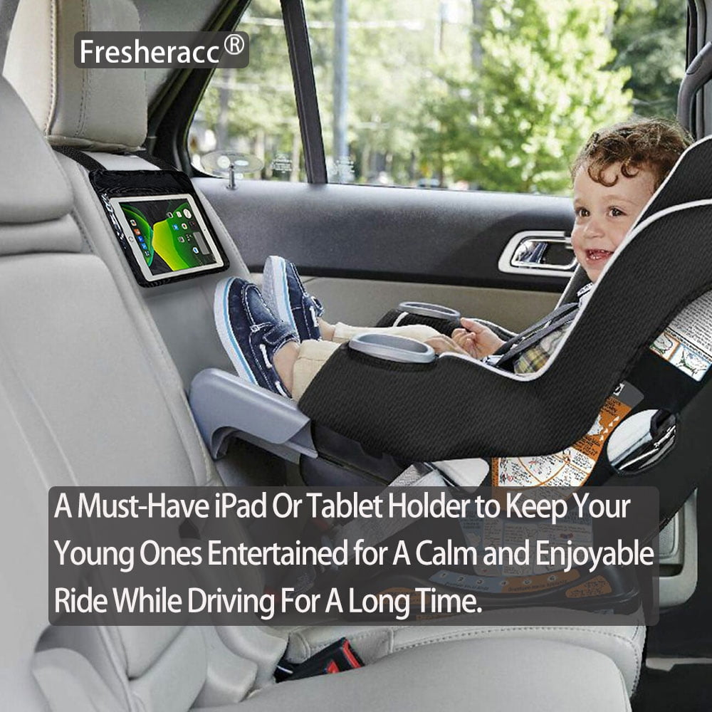 Car Back Seat Holder Compatible With iPad Kindle for Rear and Forward Facing Mirror, Headrest Mount Hanger Case For Vehicle Headrest Up to 10.5', lightweight Washable and Portable
