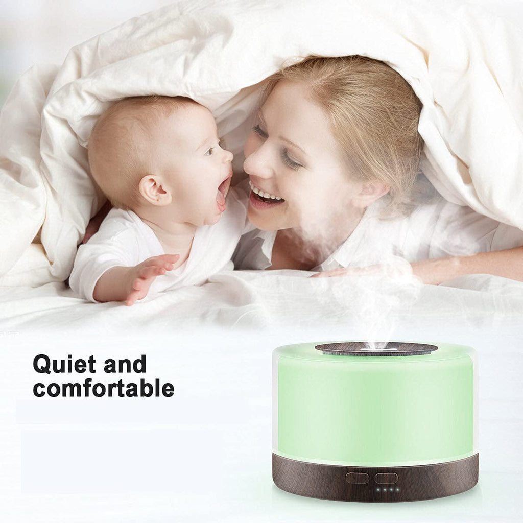 Aromatherapy Essential Oil Diffuser for Room: 500ml Aroma Air Humidifier Remote Control for Home Large & Small Rooms - Ultrasonic Cool Mist Diffusers Oils Vaporizer with Light & Timer Bedroom Office