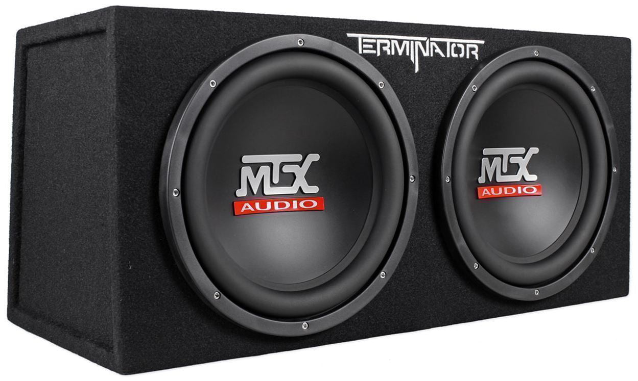 MTX Terminator TNP212D2 Dual 12” Subwoofers+Enclosure+Amp Kit+2 Farad Capacitor