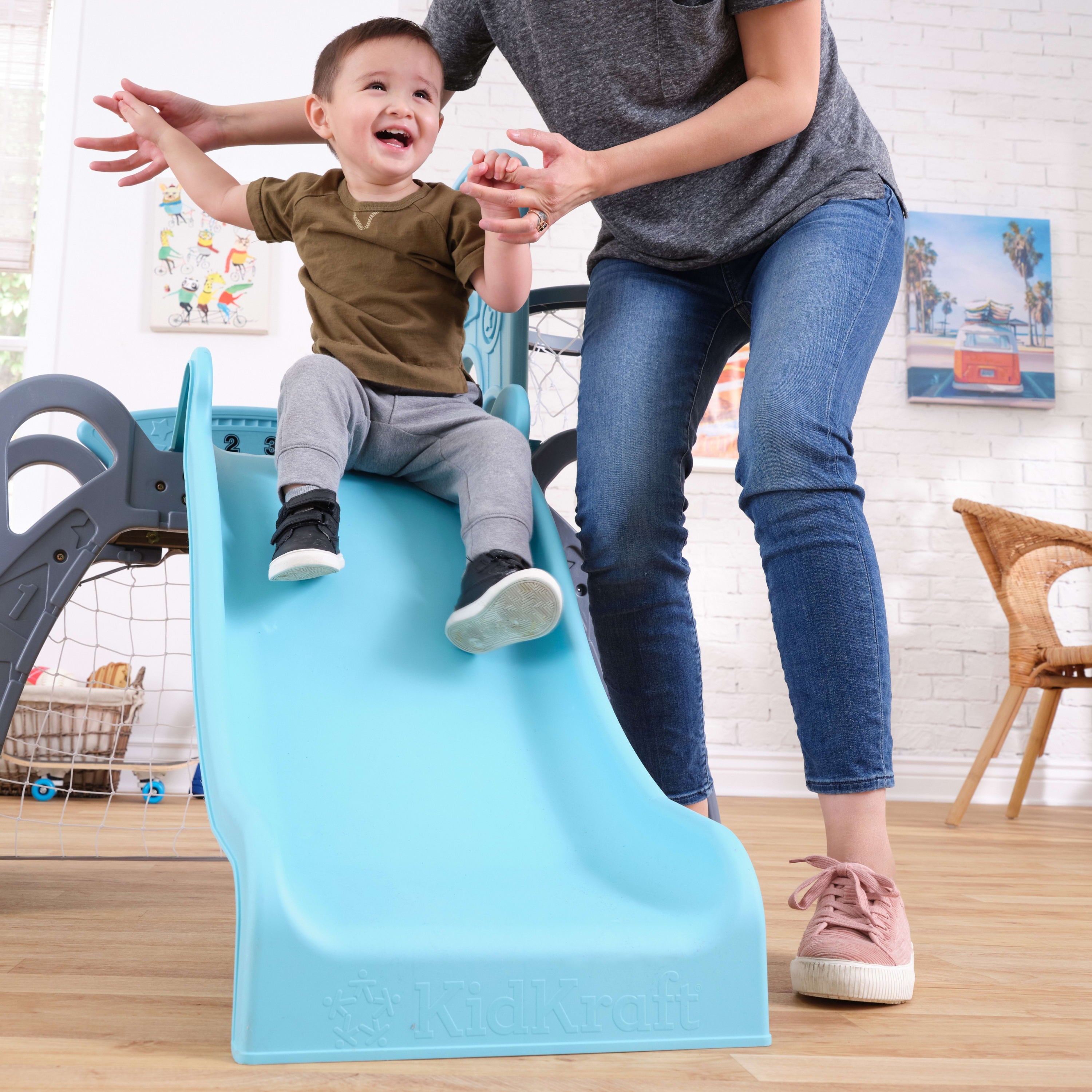KidKraft 5-in-1 Toddler Sports Climber: Soccer, Basketball & Baseball