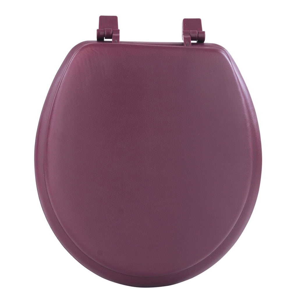 Achim Fantasia 17" Soft Standard Vinyl Toilet Seat, One Size Fits All, Burgundy