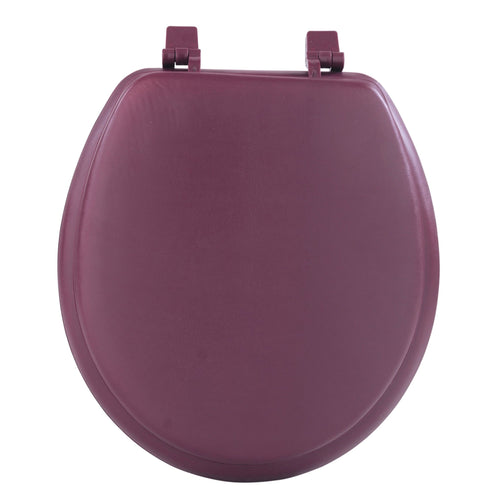 Achim Fantasia 17" Soft Standard Vinyl Toilet Seat, One Size Fits All, Burgundy