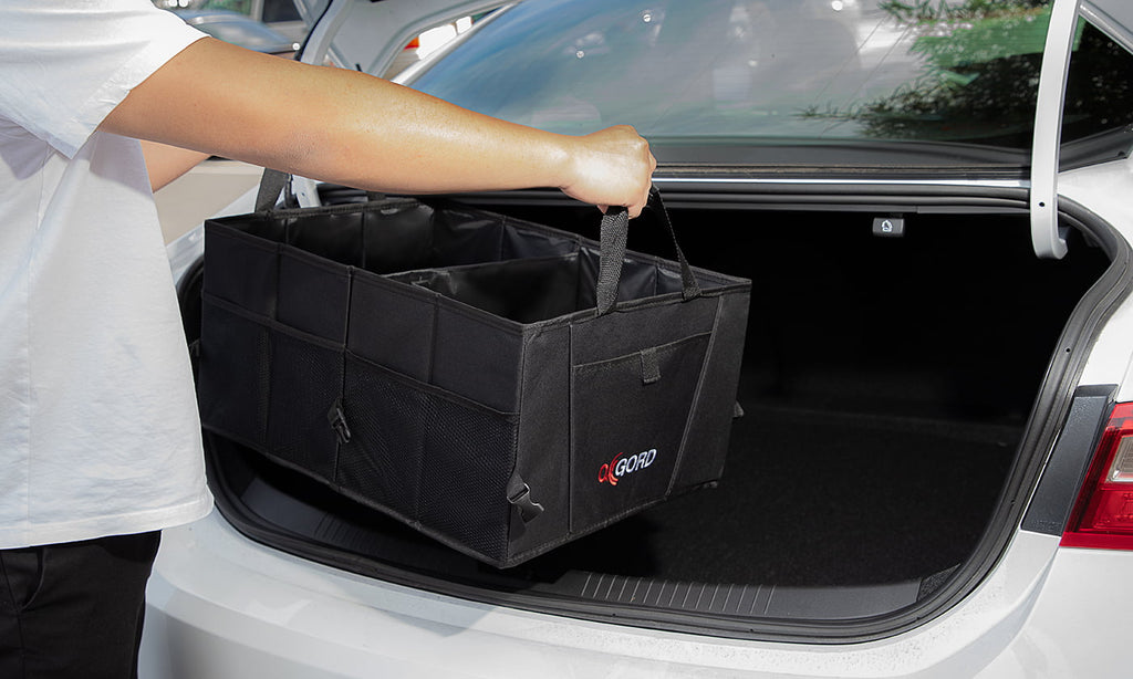 OxGord Auto Trunk Storage Organizer Bin with Pockets (10" Height, 15" Widht, Depth 21")