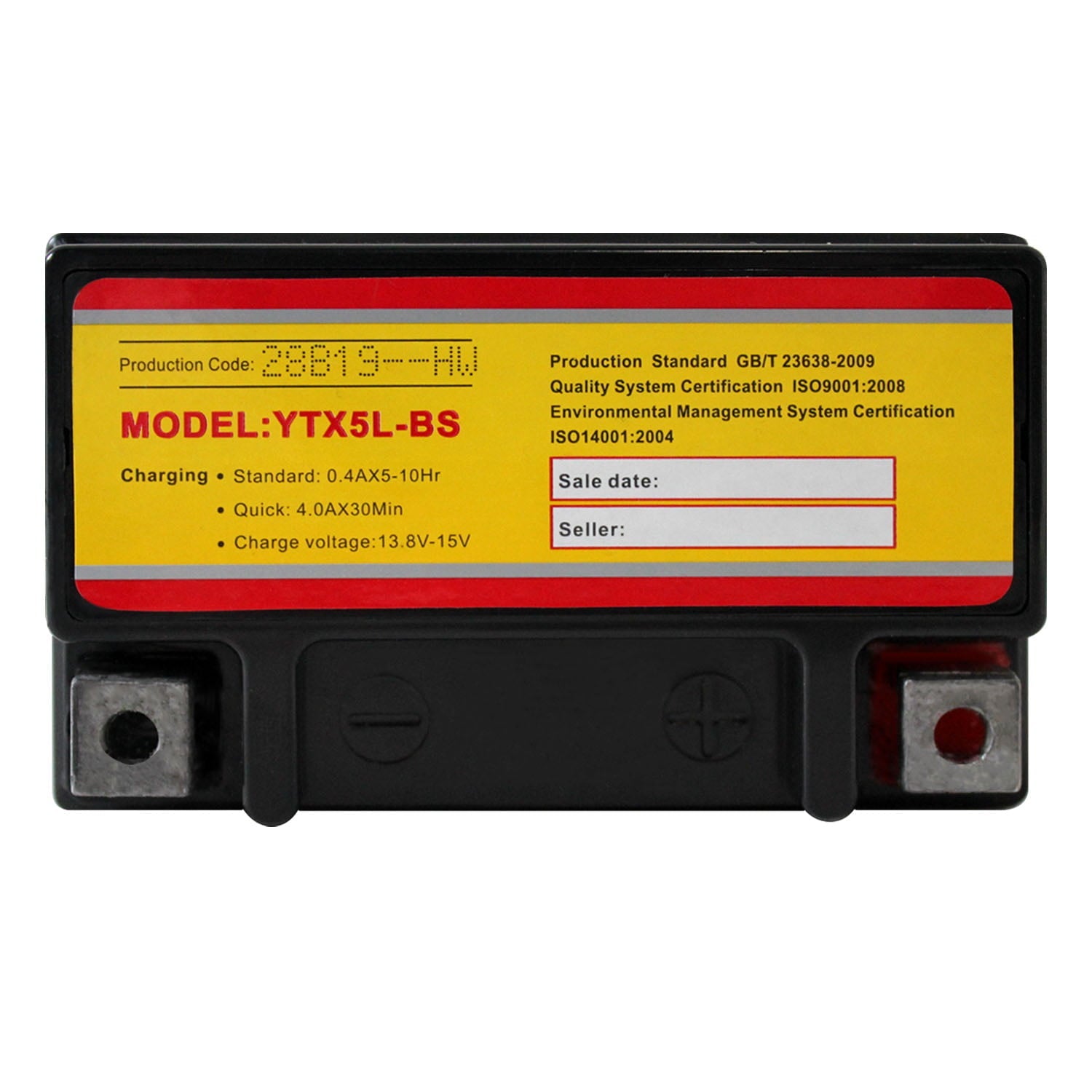 YTX5L-BS 12V 4AH Battery for Motocycle ATV Snowmobile Mower PWC
