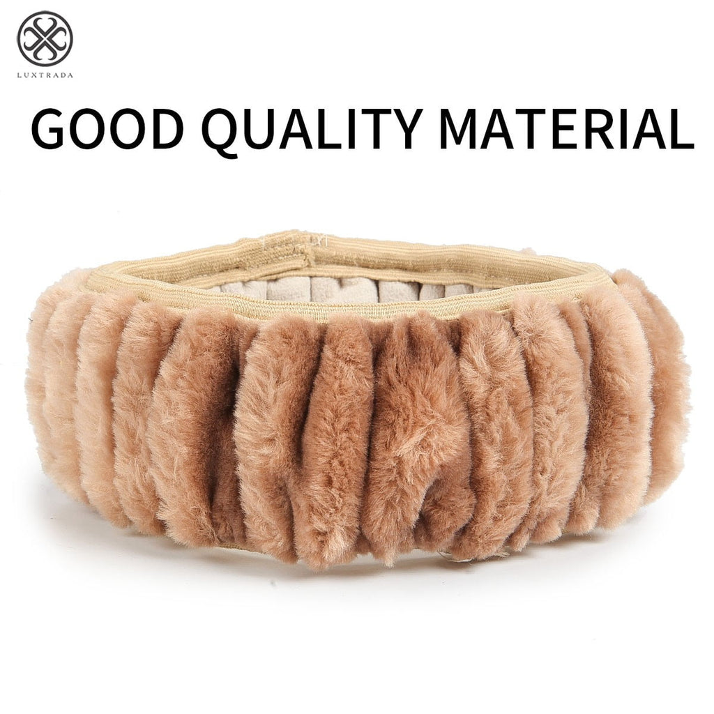 Luxtrada Universal 3Pcs/Set Woolen Winter Soft Warm Fuzzy Steering Wheel Cover Long Plush Handbrake Car Accessory
