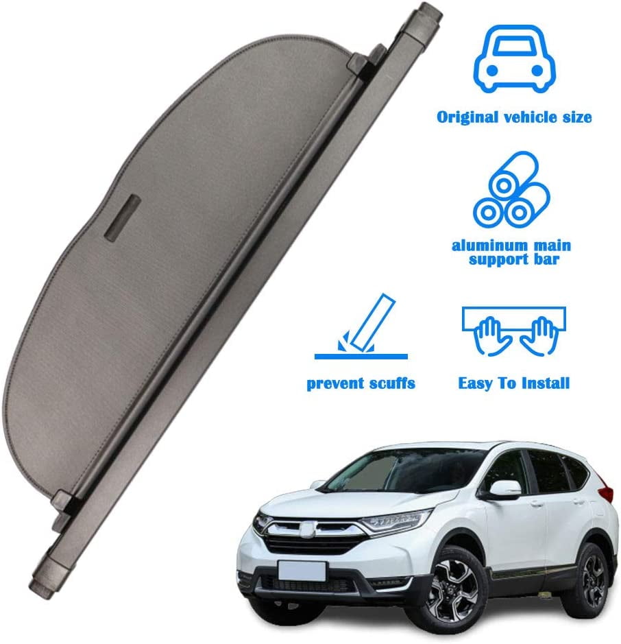 Fit 5-Door Honda CR-V 2017-2022 Cargo Cover for Honda CR-V 2017 2018 2019 2020 2021 2022 SUV Crossover Accessory Black Retractable Rear Trunk Privacy Security Shield Shade