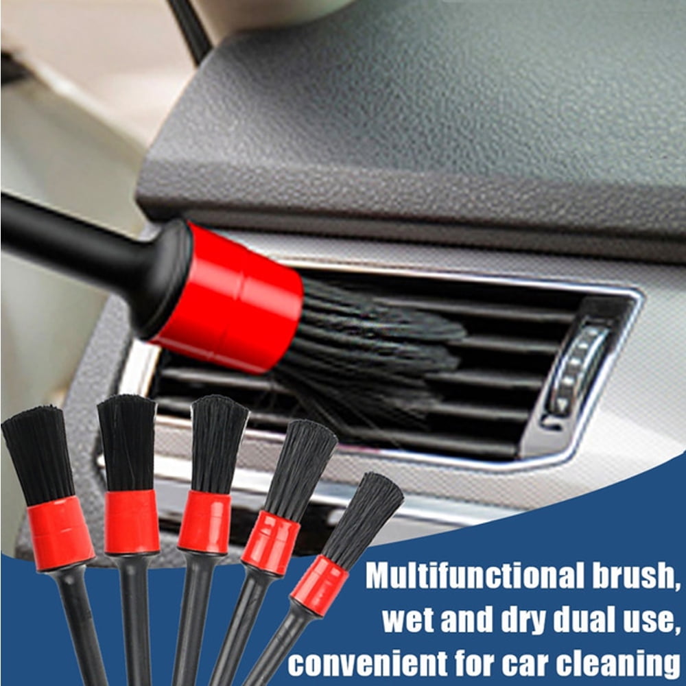 25Pack Car Detailing Brush Hair Automotive Detail Brushes Kit for Cleaning Car Interior Exterior