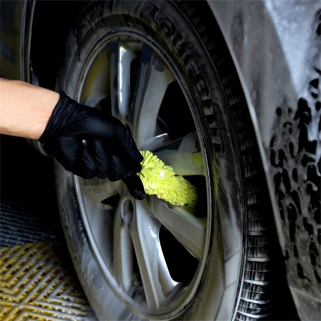 Clearance UEGEQU Wheel Cleaner Brush Car Detailing Kit Universal Cleaning Accessory for Tire, Wheel, Rim Yellow