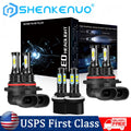 6K LED Headlight+Fog Light Bulbs For GMC Sierra 1500 2500HD 1999 2000 2001 2002