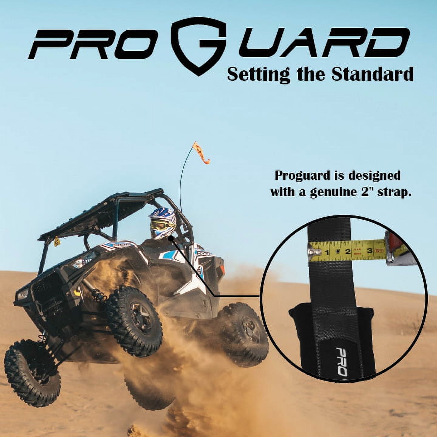 ProGuard Black 5 Point Harness 2" Straps for Off Road Vehicle, ATV, UTV, Go Kart, Buggy, Side by Side, & Rock Bouncer