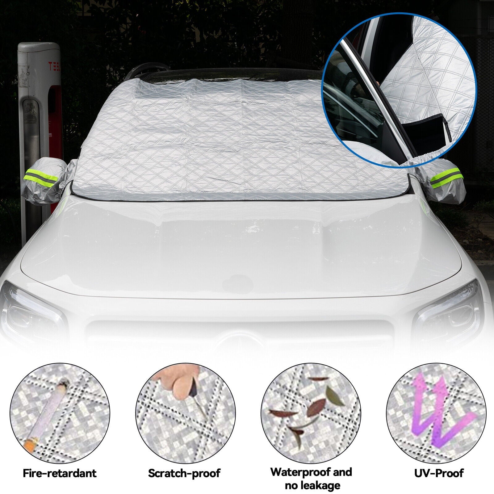 XUKEY Mutifunction Car Windshield Snow Cover Winter Ice Frost Freeze Sun Rain Protector Universal