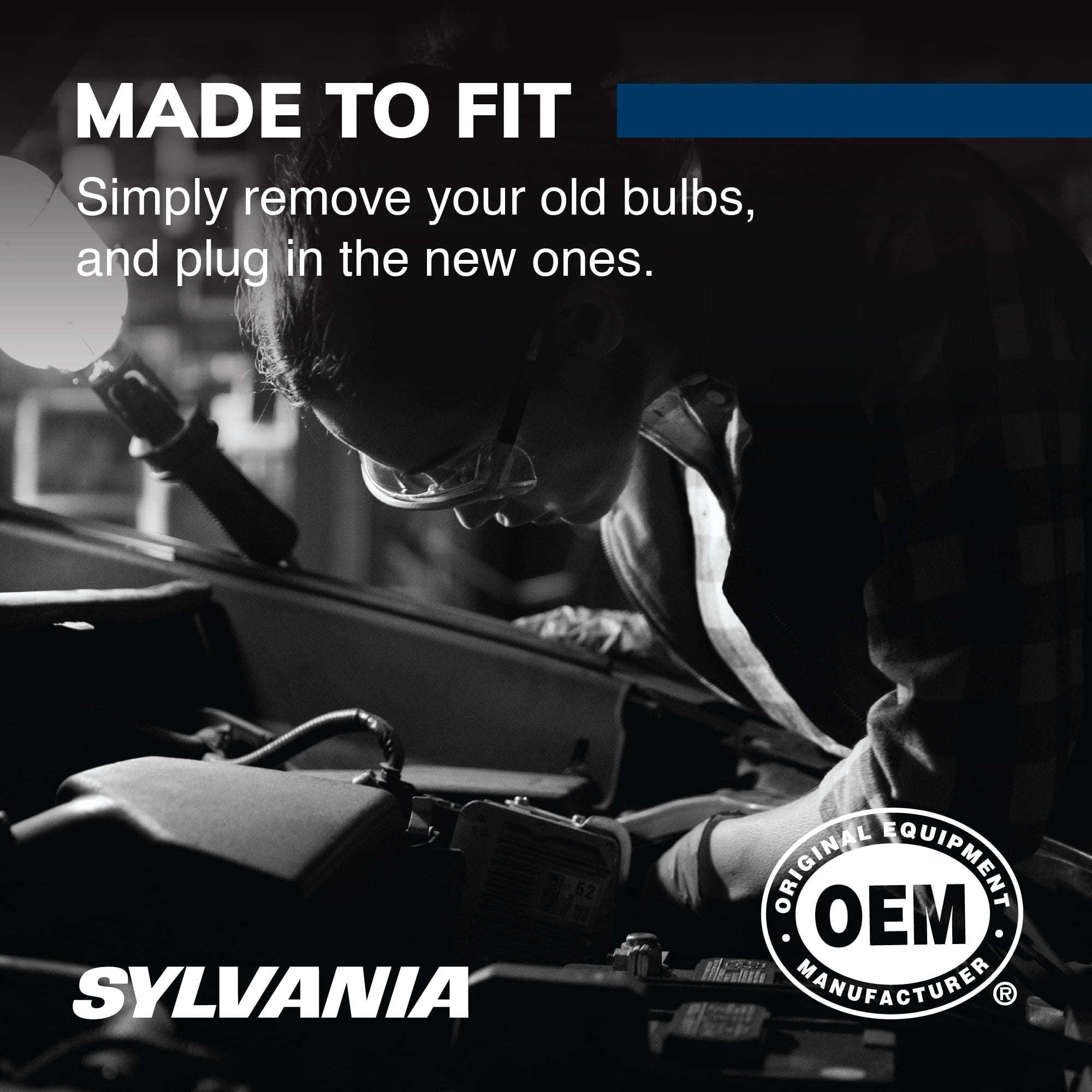 Sylvania 9006 SilverStar Auto Halogen Headlight Bulb, Pack of 2.