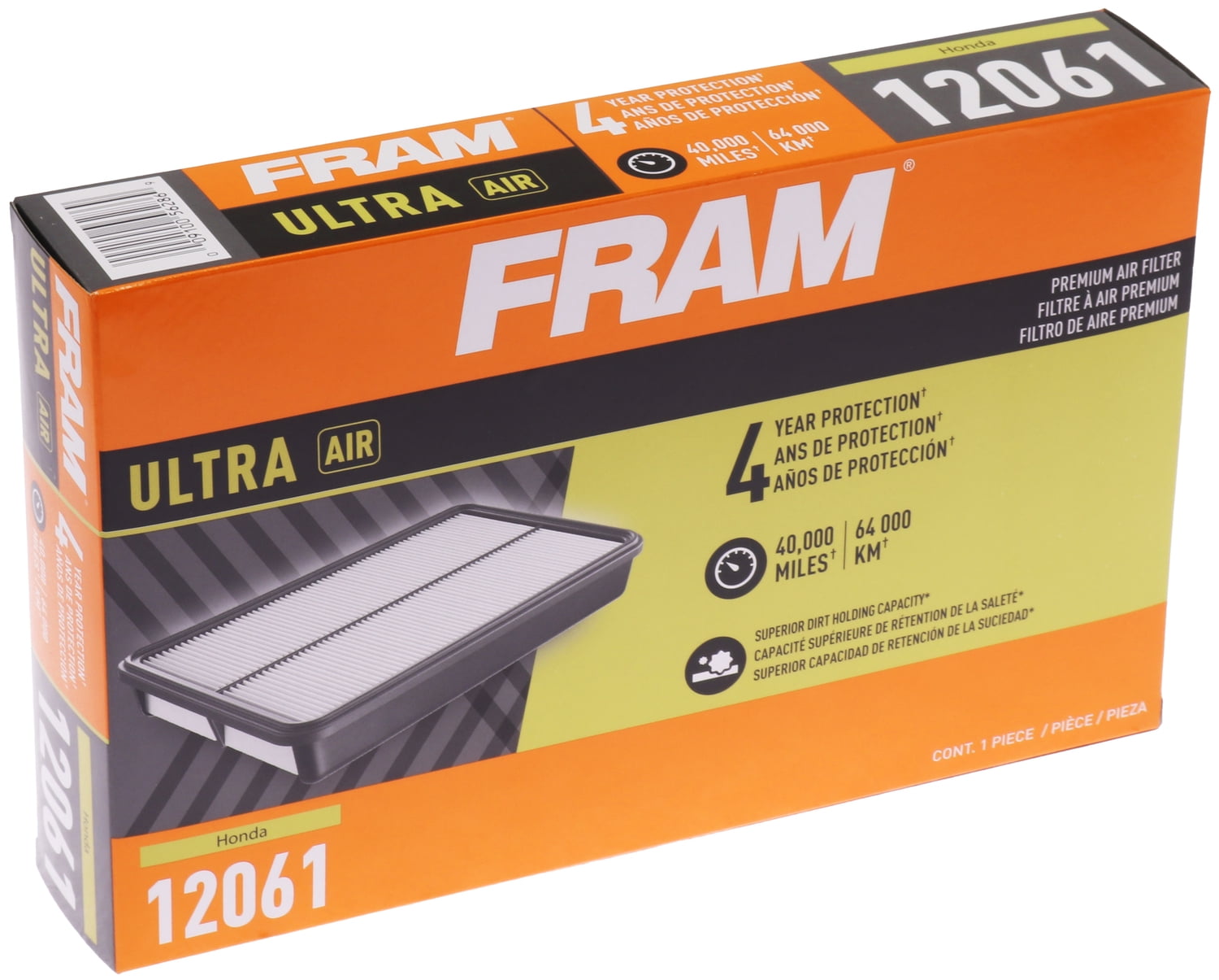FRAM Ultra Air XGA12061, Premium Engine Air Filter, Replacement Filter for Select Honda Vehicles Fits select: 2016-2023 HONDA PILOT, 2018-2023 HONDA ODYSSEY