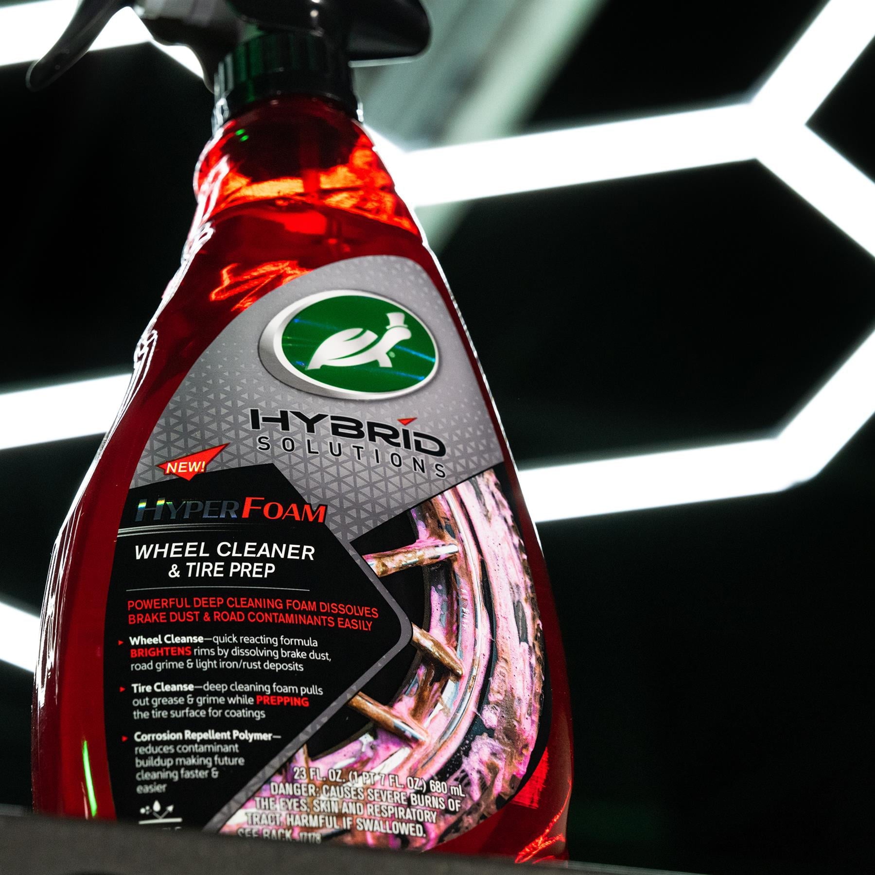 Turtle Wax Hybrid Solutions Hyper Foam Wheel Cleaner & Tire Prep 23 fl oz