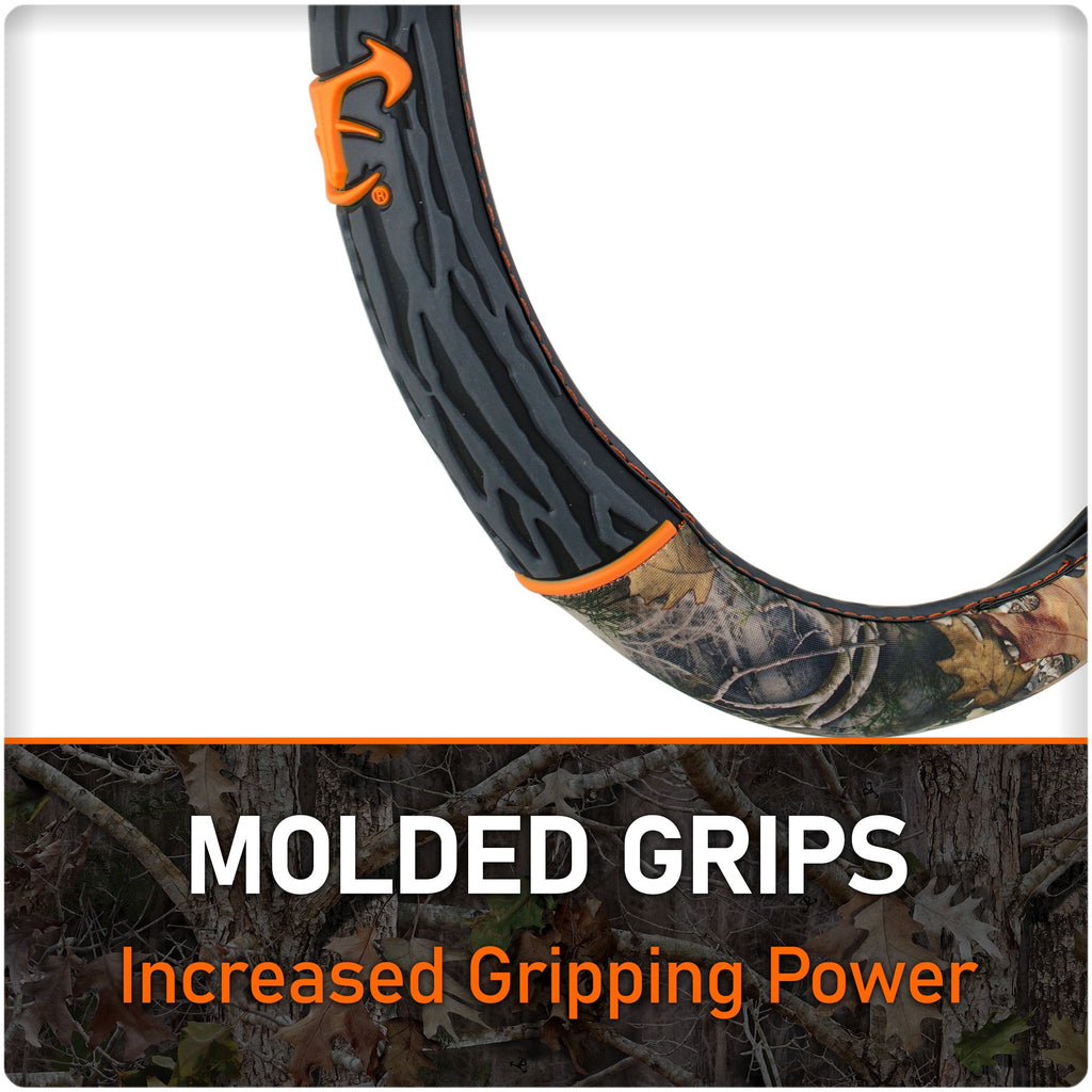 TrueTimber Steering Wheel Cover, Kanati Camo with Orange Accent