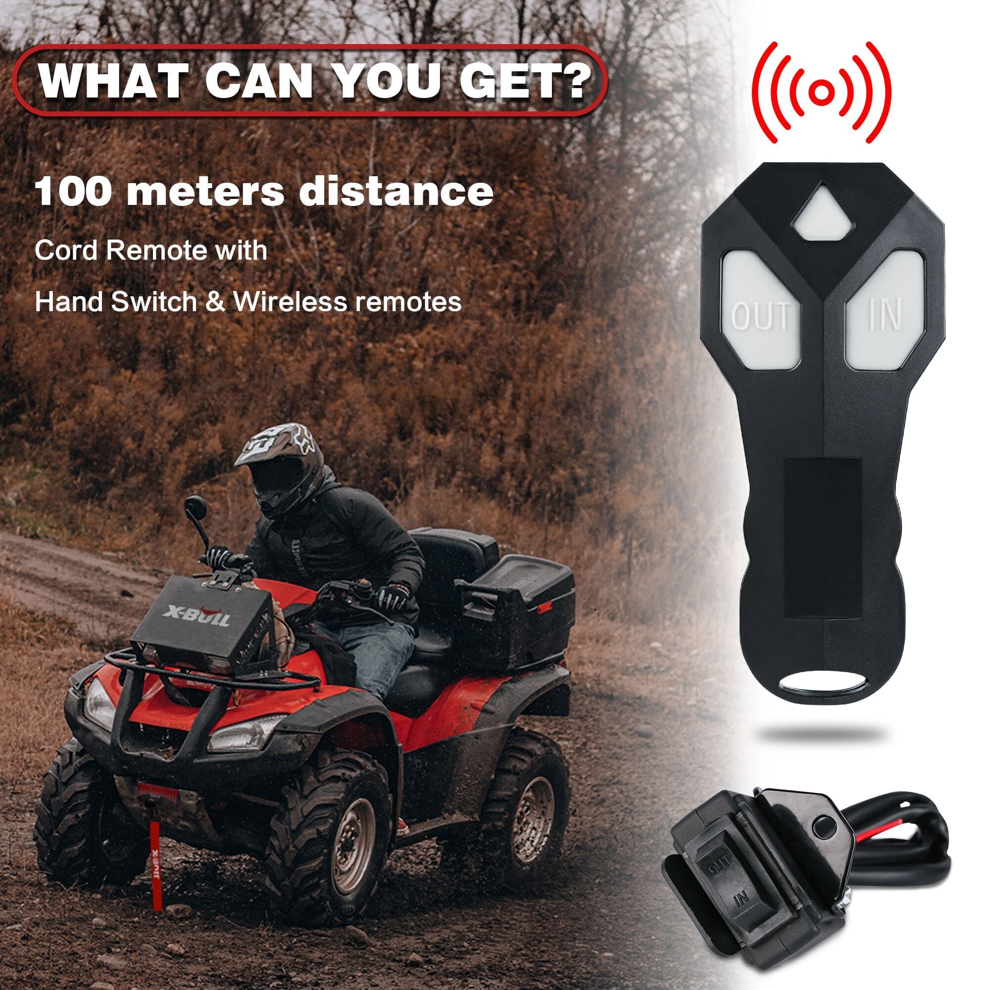 X-BULL 12V 3000LBS Electric Winch Synthetic Rope Electric Winch for Towing ATV/UTV Off Road