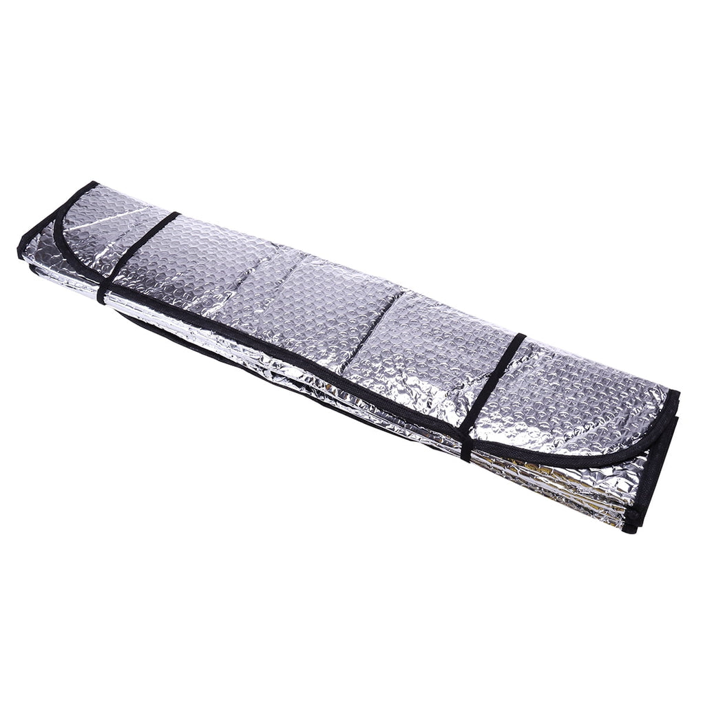 Homemaxs Car Auto Foldable Windshield Visor Sun Shade Heat Reflective Sun Shield (Silver)