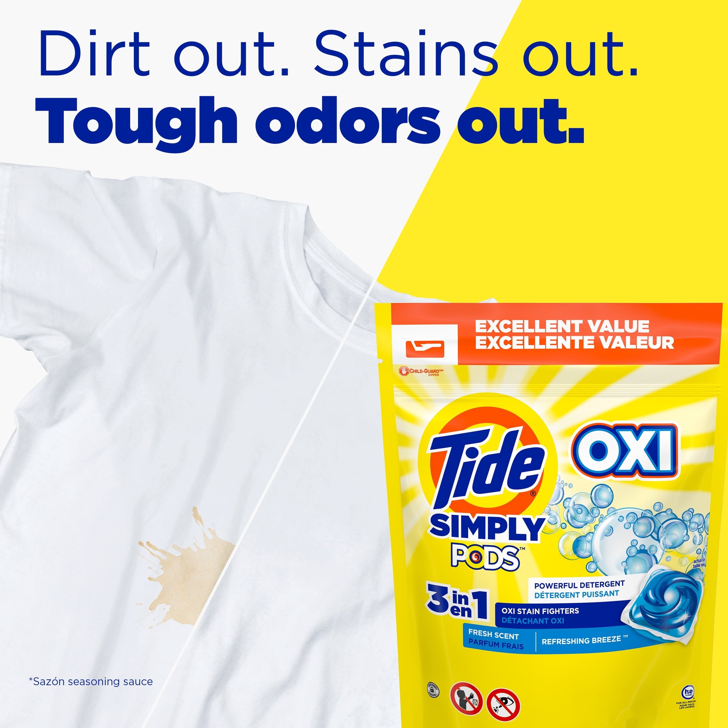 Tide Simply Pods Laundry Detergent Soap Packs, Refreshing Breeze, 43 Ct