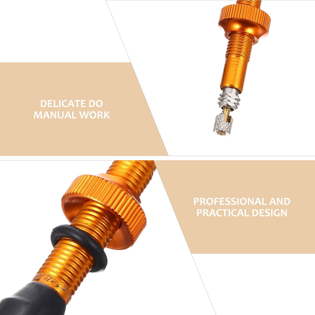1 Pair Bike Tire Valves Stems Metal Tubeless Valves Stems Bike Tire Valves Stems